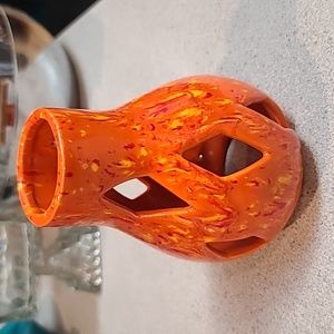 Vintage ceramic oil lantern hurricane shade